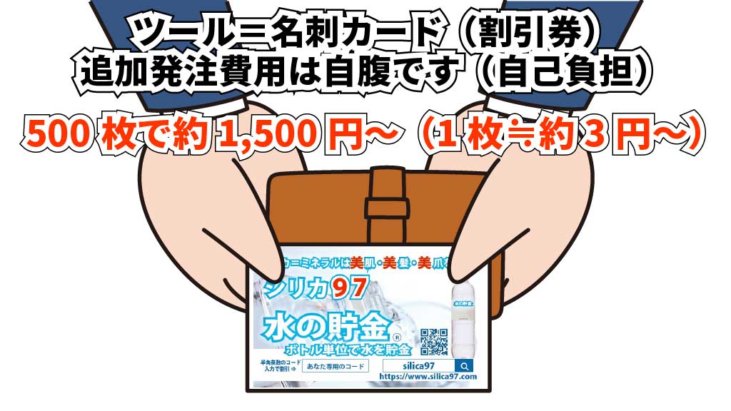 名刺カードのコスト・自己負担のイメージ画像