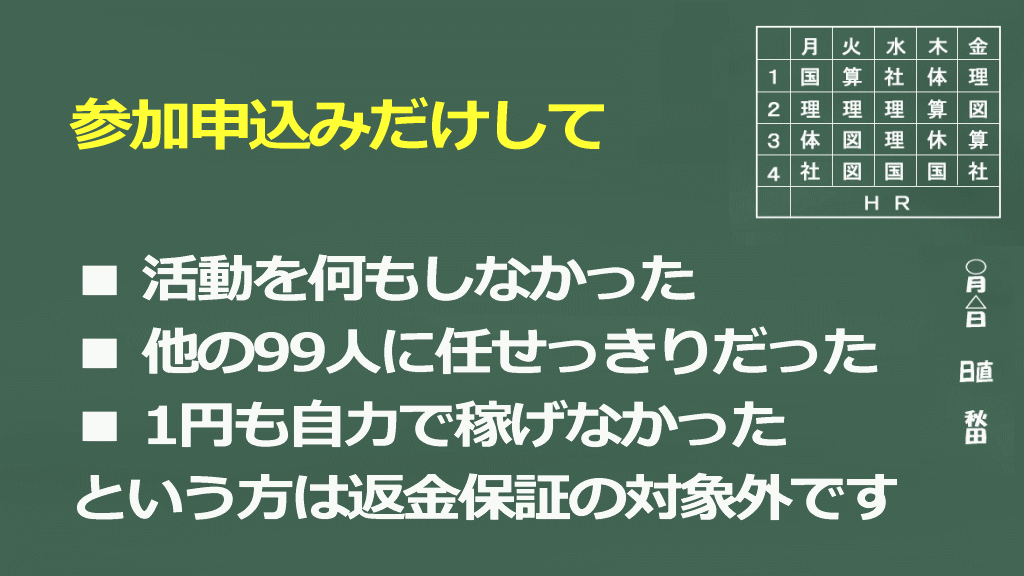 全額返金のメッセージイメージ画像